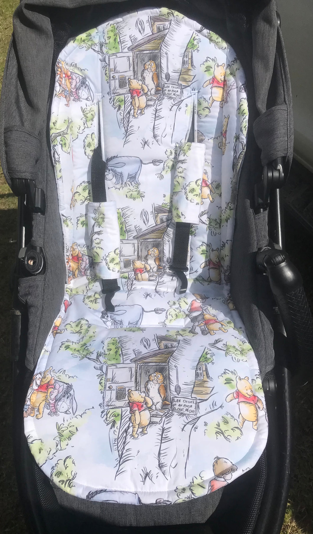 Pram Liner Universal Winnie The Pooh White – ChalkandCheeseCreations