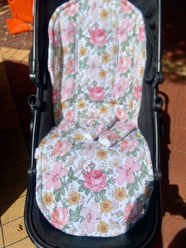 Pram Liner Universal Pink Floral