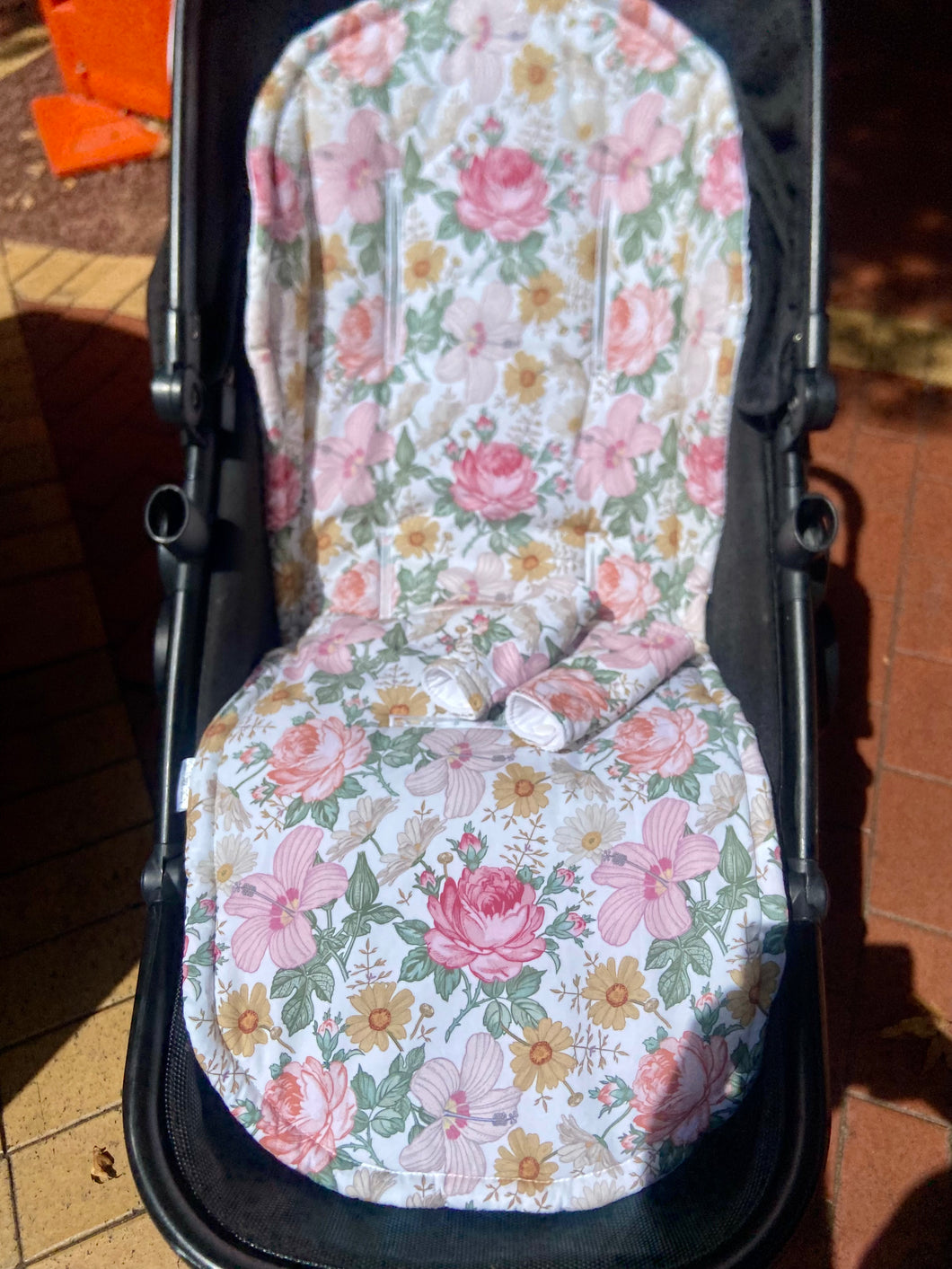 Pram Liner Universal Pink Floral
