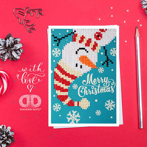 Merry Christmas Snowman Greeting Card
